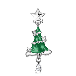 Christmas Tree Sterling Silver Necklace